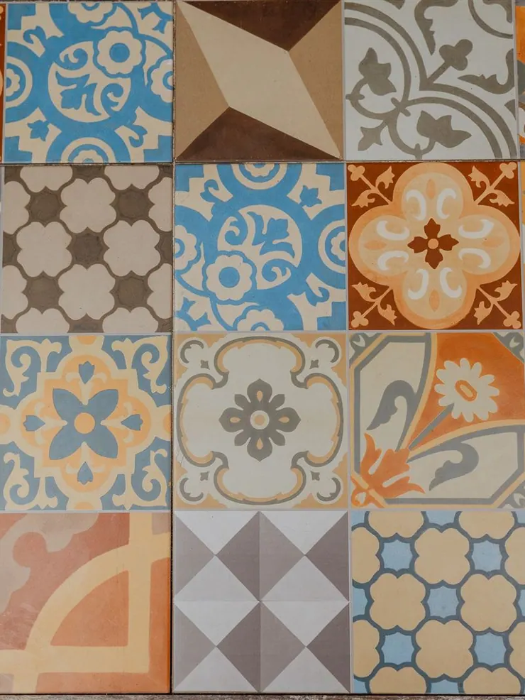 Ladrilhos hidráulicos coloridos